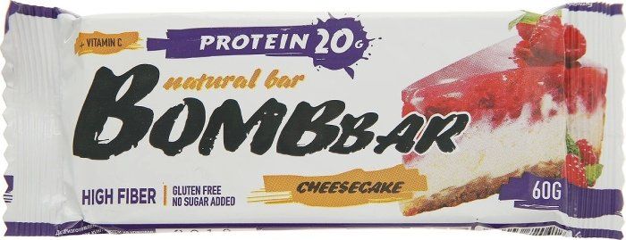 фото упаковки Bombbar батончик протеиновый Малиновый